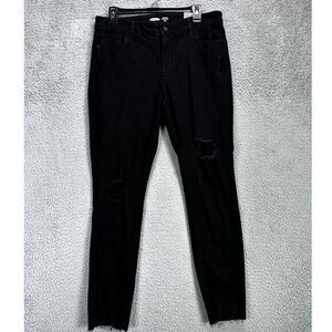 Old Navy Rockstar Super Skinny Jeans Womens 14 Black Slim Fit Stretch Denim NEW‎